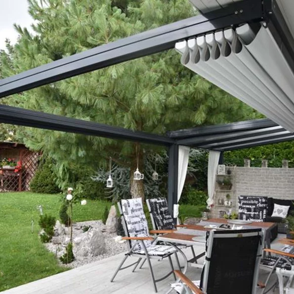 Posuvná pergola EVA, špeciálna nepremokavá látka Posuvná pergola EVA, špeciálna nepremokavá látka